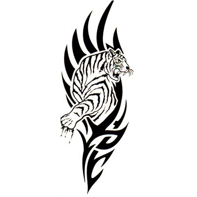 Disposable induced waterproof female tiger Design Water Transfer Temporary Tattoo(fake Tattoo) Stickers NO.10833